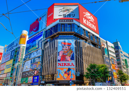 Hokkaido Sapporo City Cityscape Susukino Intersection (Susukino Building) Hokkaido Sapporo City Cityscape Susukino Intersection (Susukino Building) 132409551