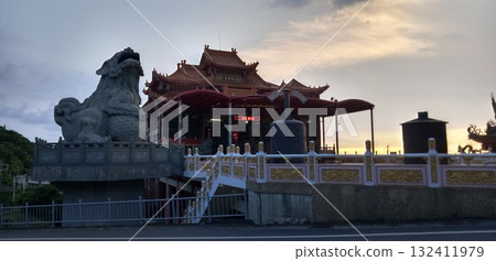 Taoist temple during magic hour Taoist temple during magic hour 132411979