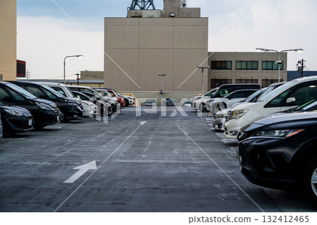 Parking lot of shopping center 132412465