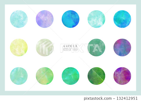 藍色壓克力漆圓圈紋理（向量版本） 132412951