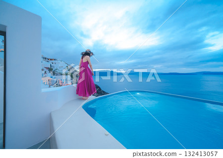 Santorini hotel pool Santorini hotel pool 132413057