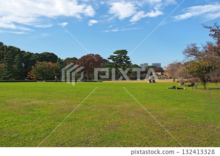 The main keep of the former Edo Castle (Imperial Palace) [Chiyoda Ward, Tokyo] 132413328