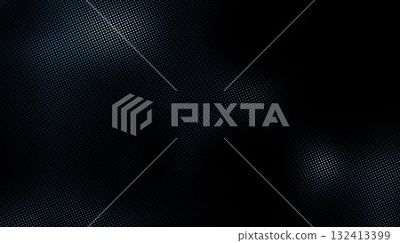 Abstract blue halftone background with smooth wave motion and dotted texture creating modern futuristic gradient flow pattern with depth and soft glowing light 132413399
