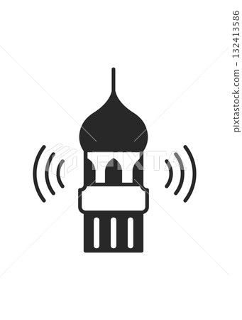 Adhan glyph icon stock illustration 132413586