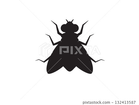 Fly icon silhouette vector illustration isolated on white background stock illustration Fly icon silhouette vector illustration isolated on white background stock illustration 132413587