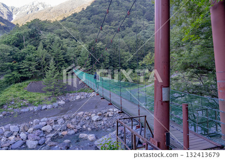 Hirogawara Bridge over the Noro River (the trailhead for Mt. Kitadake) Climbing Mt. Kitadake in the Southern Alps 132413679