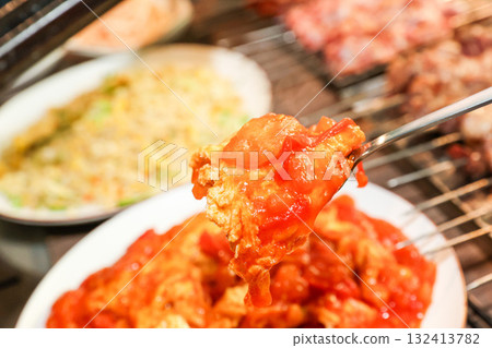 Chinese food. Tomato and egg stir fry Chinese food. Tomato and egg stir fry 132413782
