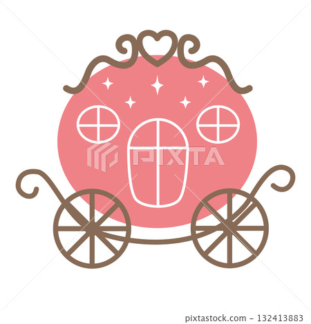 Pink Princess Carriage, Fairytale Pumpkin Carriage Clipart Pink Princess Carriage, Fairytale Pumpkin Carriage Clipart 132413883