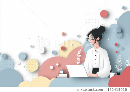 Miyu Series: Miyu working with AI (Business collaboration) 132413916