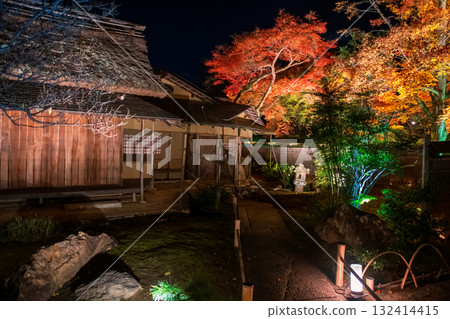 Hogonin temple with colorful autumn maple leaf light up, Arashiyama Hogonin temple with colorful autumn maple leaf light up, Arashiyama 132414415