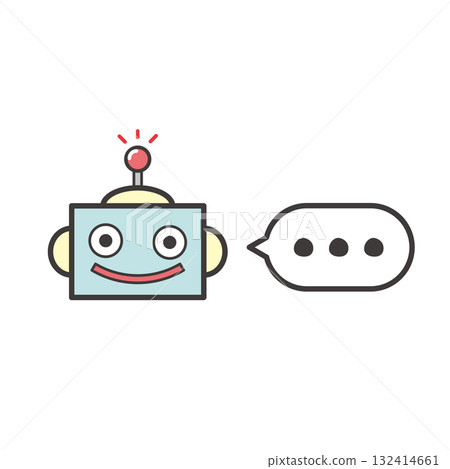 Illustration of a robot muttering something Illustration of a robot muttering something 132414661
