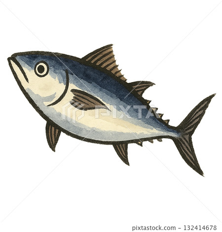 Simple hand-drawn tuna illustration Simple hand-drawn tuna illustration 132414678