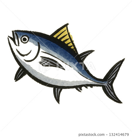 Simple hand-drawn tuna illustration Simple hand-drawn tuna illustration 132414679