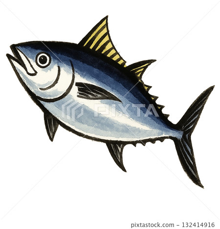 Simple hand-drawn tuna illustration Simple hand-drawn tuna illustration 132414916