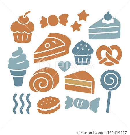 可愛的糖果插圖素材 132414917