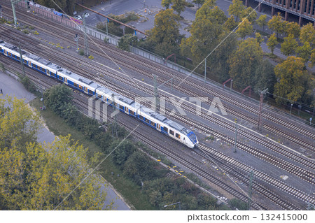 aerial view of Cologne railway tracks aerial view of Cologne railway tracks 132415000