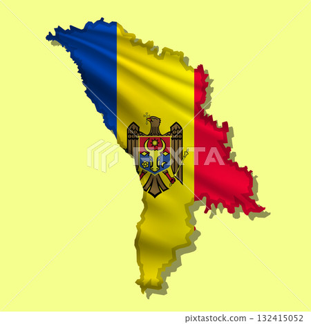 Vector flag Moldova in the form of a map Vector flag Moldova in the form of a map 132415052