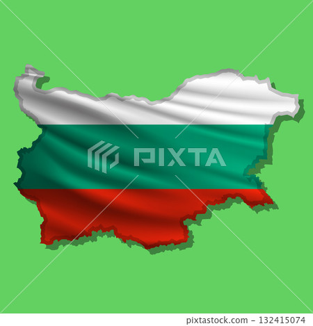 Vector flag Bulgaria in the form of a map Vector flag Bulgaria in the form of a map 132415074