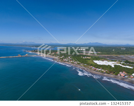 Beach coast in Nicaragua Sandino port Beach coast in Nicaragua Sandino port 132415357