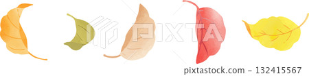 多彩的落葉插圖集 132415567