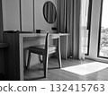 The workspace in the room, black and white mode 132415763