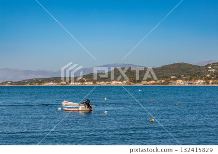 The bay near the village of Roda on the island of Corfu The bay near the village of Roda on the island of Corfu 132415829