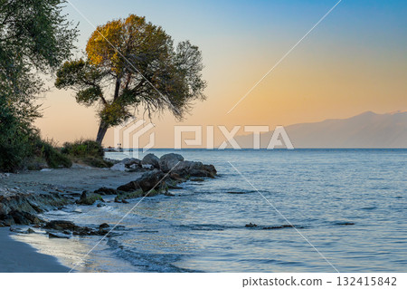 A romantic corner near the village of Roda on the island of Corfu 132415842