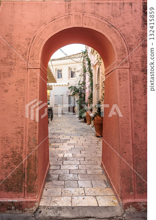 The charming town of Gaios on the island of Paxos 132415859