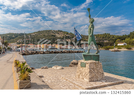 The charming town of Gaios on the island of Paxos 132415860