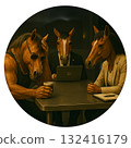 "Welcome to the New Year 2026" Interrogation Room of the Year of the Horse - A surreal and comical hard-boiled New Year's card 132416179