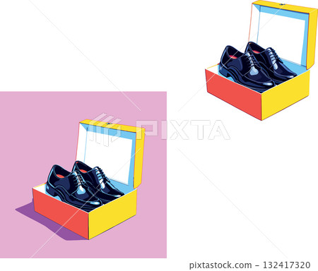 Vsai black men's formal shoes in open shoebox Vsai black men's formal shoes in open shoebox 132417320