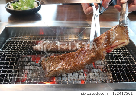Korean food. Marinated beef ribs bbq Korean food. Marinated beef ribs bbq 132417561