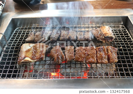 Korean food. Marinated beef ribs bbq Korean food. Marinated beef ribs bbq 132417568