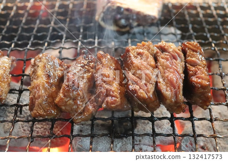 Korean food. Marinated beef ribs bbq Korean food. Marinated beef ribs bbq 132417573