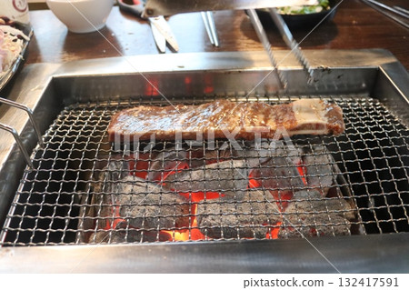 Korean food. Marinated beef ribs bbq Korean food. Marinated beef ribs bbq 132417591
