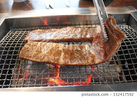 Korean food. Marinated beef ribs bbq Korean food. Marinated beef ribs bbq 132417592