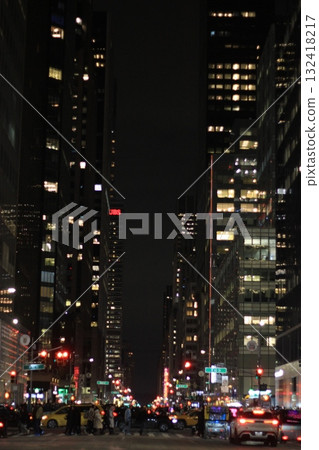 New York winter cityscape and Christmas illuminations, souvenirs, Nintendo and Tiffany New York winter cityscape and Christmas illuminations, souvenirs, Nintendo and Tiffany 132418217