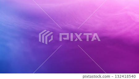 Neon mist wave. Paint water. Blur blue purple color bright vibrant acrylic underwater texture floating on abstract art light background. 132418540