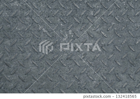 Anti slip gray metal plate with diamond pattern 132418565