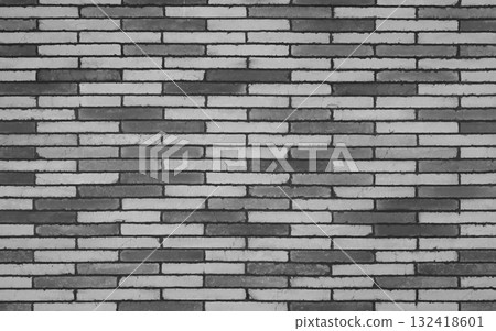 Monochrome brick wall texture pattern background creating abstract design 132418601