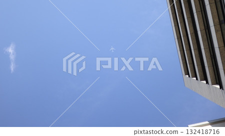 飛機雲 飛機雲 132418716