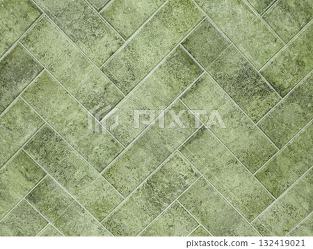 Textured Green Tile with Classic Pattern for Wall and Floor 132419021