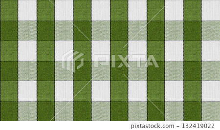 Green and White Checkered Fabric Close up Texture Green and White Checkered Fabric Close up Texture 132419022