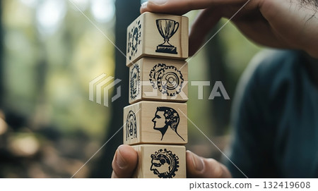 Building Mental Success: Wooden Blocks Stack Achievement and Cognition Building Mental Success: Wooden Blocks Stack Achievement and Cognition 132419608