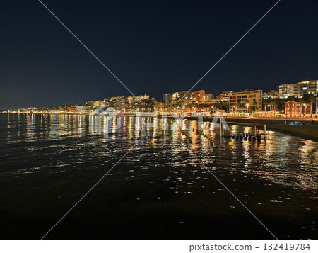 reflections mirror tranquil urban night, nighttime cityscape reflected on shimmering waters reflections mirror tranquil urban night, nighttime cityscape reflected on shimmering waters 132419784
