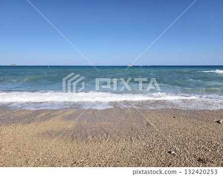 tranquil waters with soft waves and expansive horizon presented in minimalist style for peace tranquil waters with soft waves and expansive horizon presented in minimalist style for peace 132420253