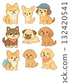例證套狗各種各樣的姿勢 132420541