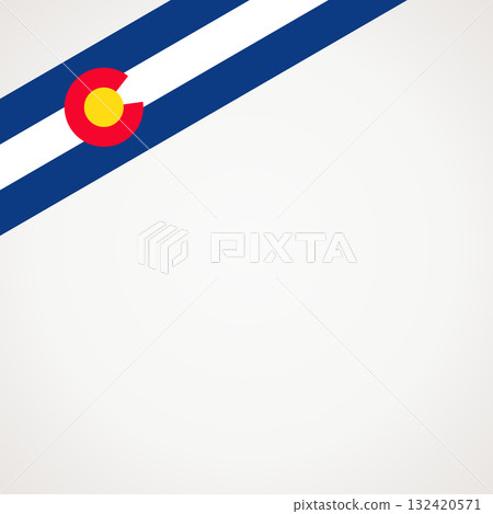 Corner ribbon flag of Colorado 132420571
