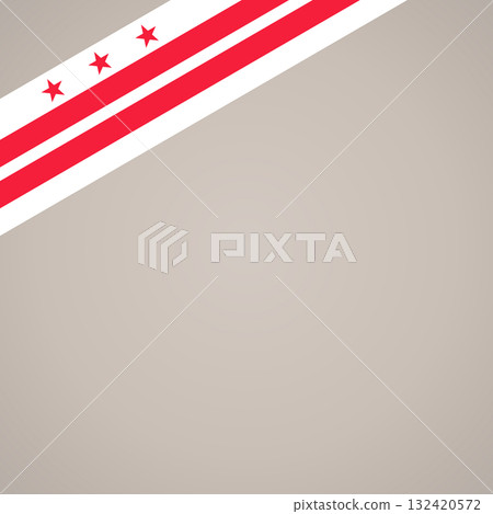 Corner ribbon flag of Washington D.C. 132420572