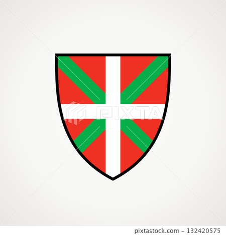 Shield - flag of Basque Country Shield - flag of Basque Country 132420575